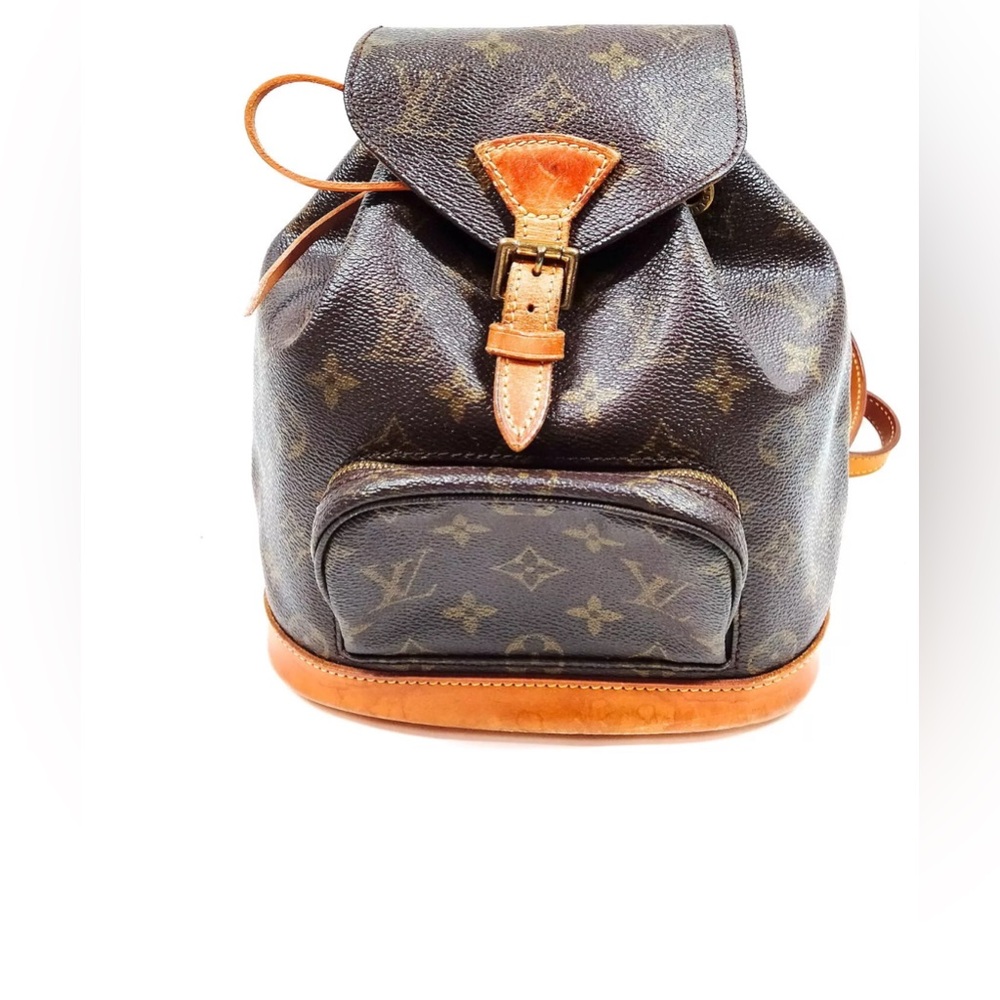Authentic MINI-MONTSOURIS Louis Vuitton BackPack Brown Monogram (small one)